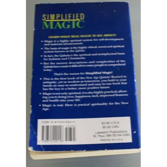 SIMPLIFIED MAGIC: A BEGINNER'S GUIDE TO NEW AGE QUABALA By Ted Andrews EXCELLENT - Picture 3 of 3